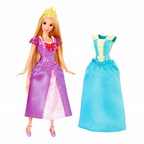 Кукла Рапунцель с дополнительным платьем MagiClip, 28 см. (Mattel, x9360-x9357)